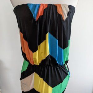 Freshmint Retro Strapless Mini Dress